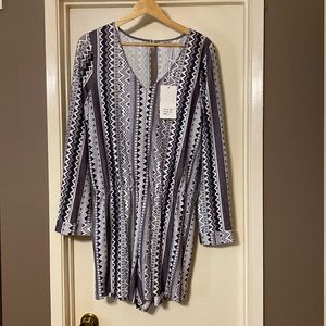 Romper black white gray